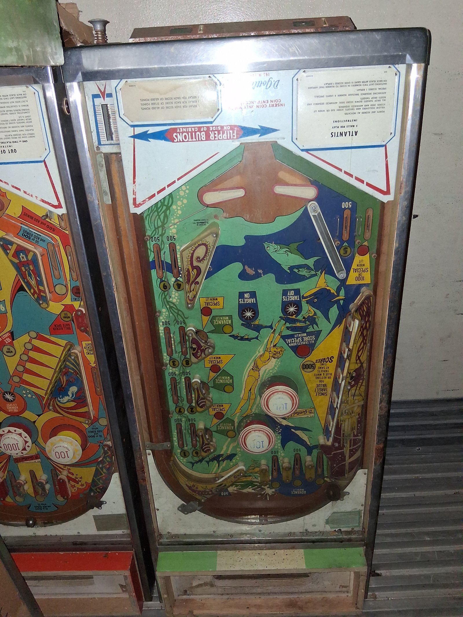 Atlantis Pinball Machine Operational
