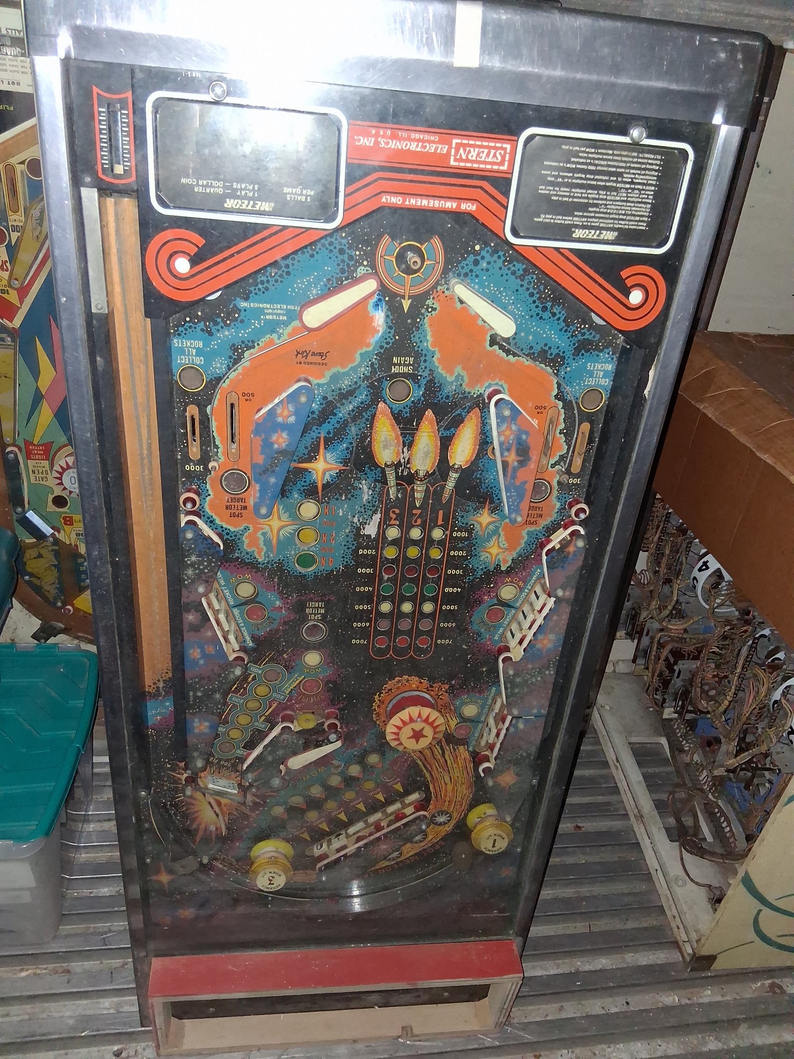 Meteor Pinball Machine Operational