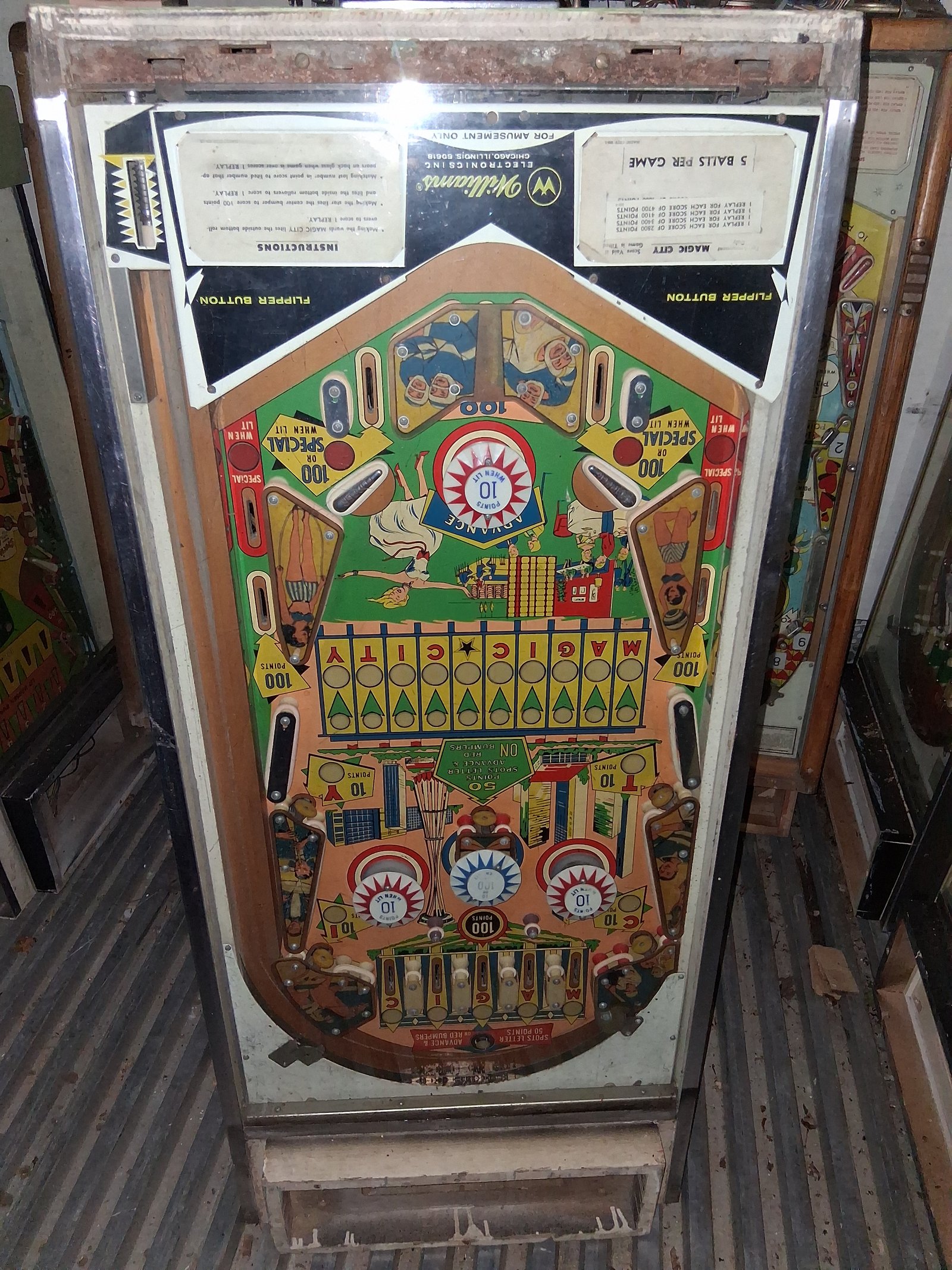 Magic City Pinball Machine Operational