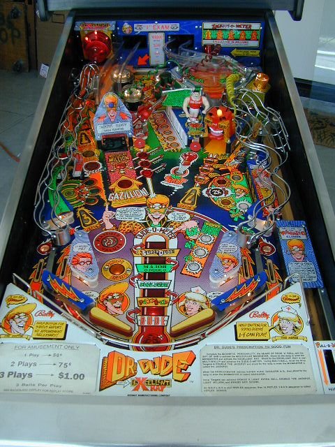 Dr. Dude And His Excellent Ray Pinball Machine Operational