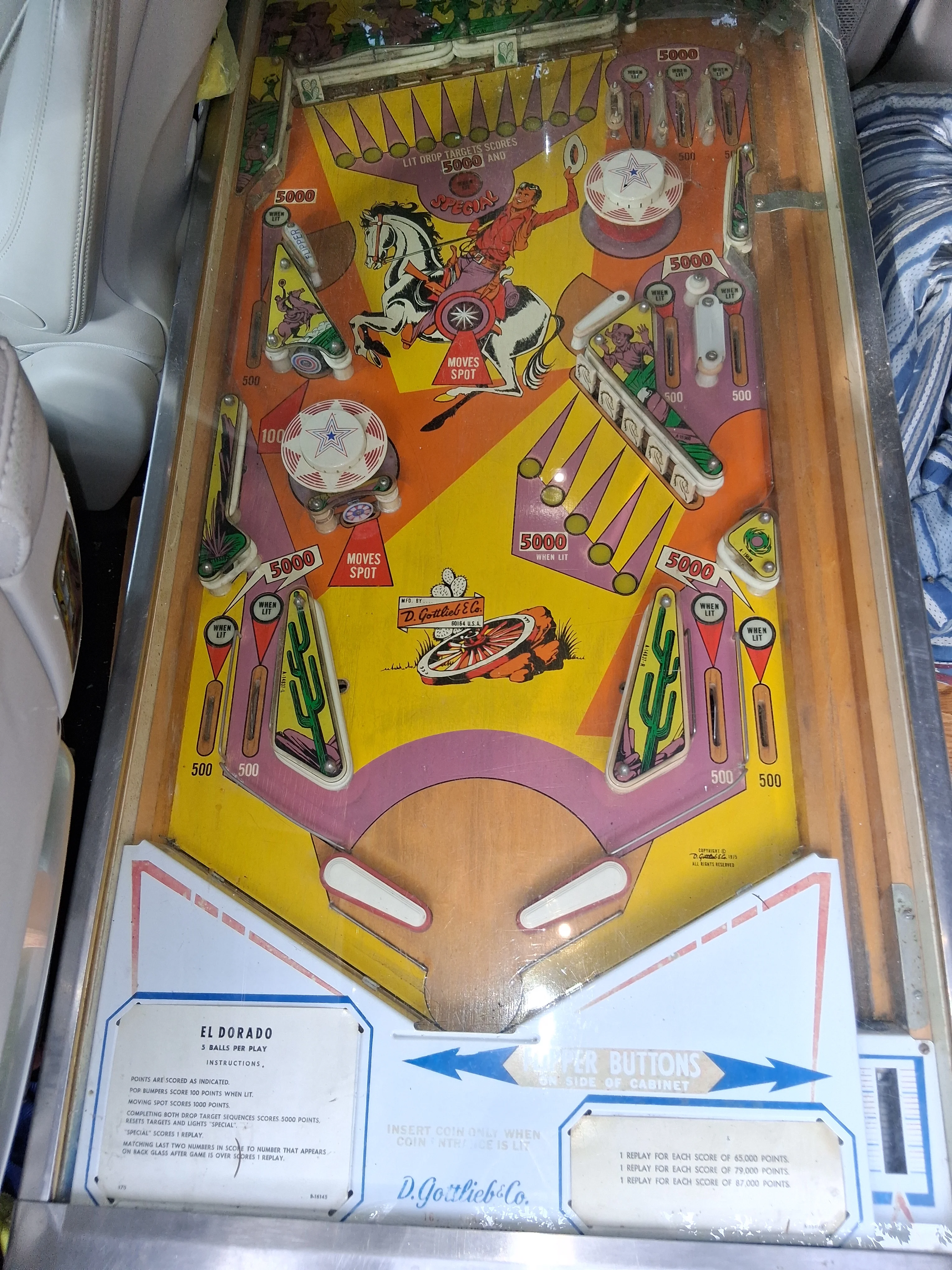 Gottlieb El Dorado pinball machine gallery view 4