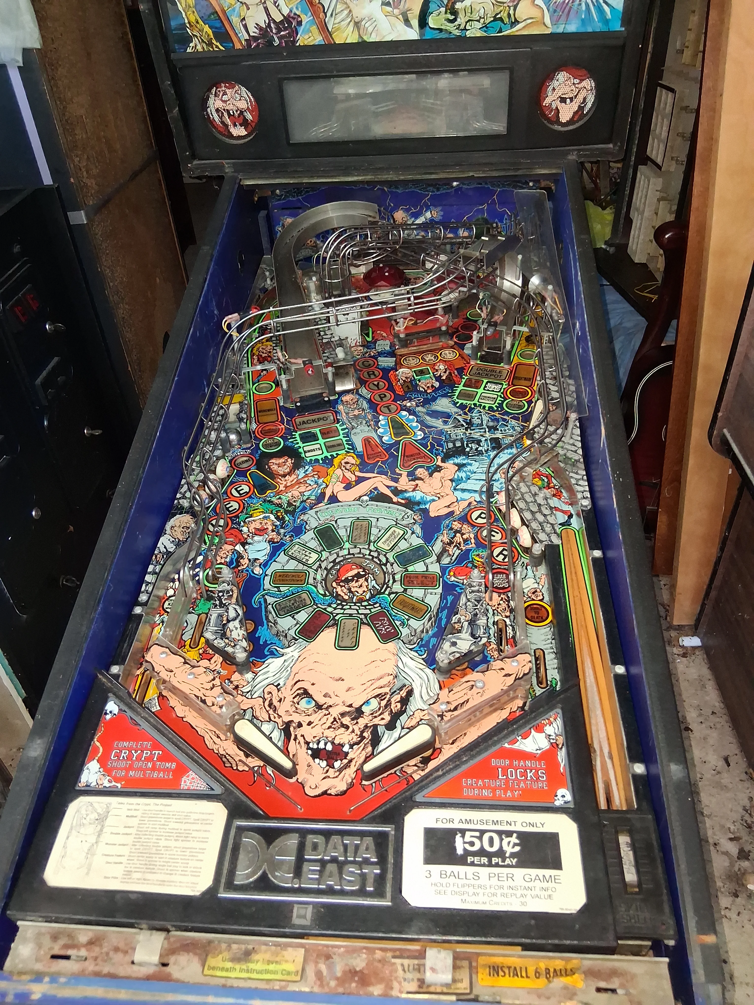 Data East Tales From The Crypt pinball machine gallery view 2